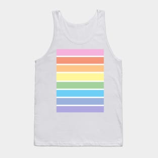 Bright pastel rainbow stripes - horizontal Tank Top